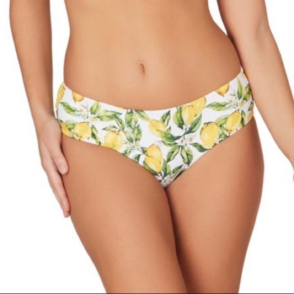 NipTuck White Lemons Connie Tummy Control Bikini Bottoms size 10 NWOT